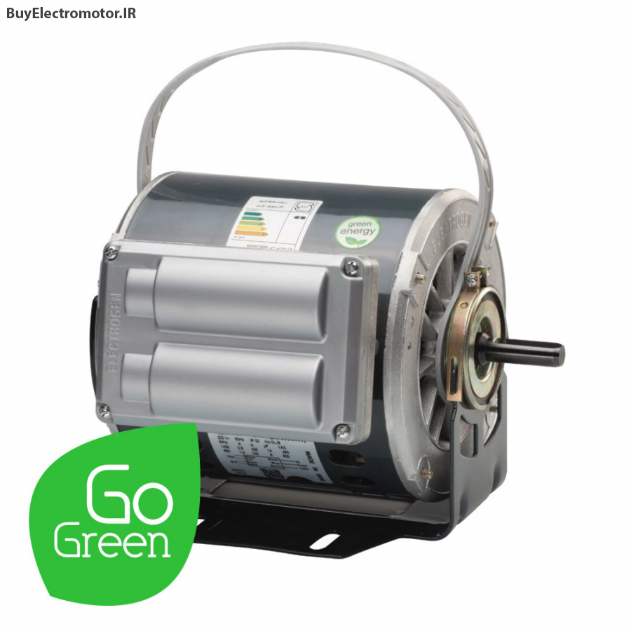  الکتروموتور کولری خازن دار راندمان بالا HP 1/2 ،1/3مدل سبز الکتروژن