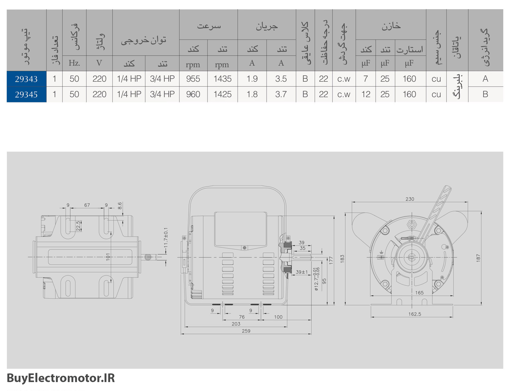 الکتروموتور کولری